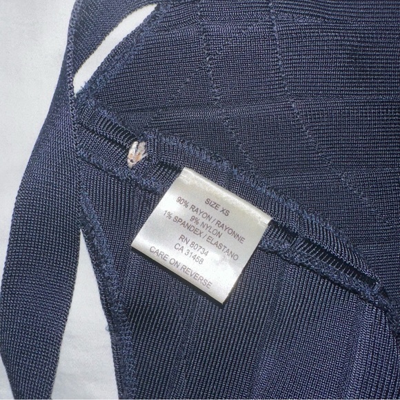 Herve Leger Navy Bandage Dress - Picture 5 of 5